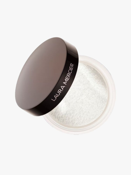 Laura Mercier Secret Brightening Powder for Under Eyes in branded component on a light gray background