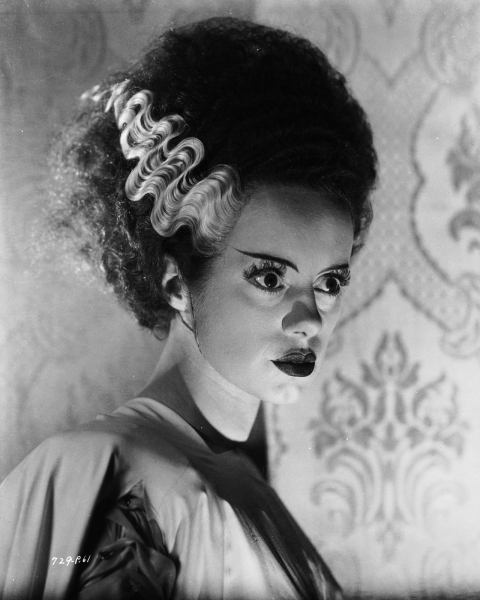 English actress Elsa Lanchester  plays the woman created to be the monster's wife in 'Bride of Frankenstein' directed by...